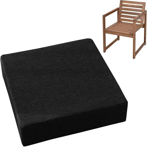 Dickes Weiches Stuhl-Sitzkissen Bequem rutschfest Sitzkissen Quadratisch Outdoor Nutzung Waschbar Mit Reißverschluss Sitzkissen Für Gartenstuhl(#1,43x43cmx10cm) von Generic
