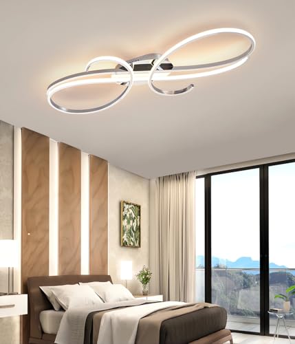Dimmbare Deckenleuchte mit Fernbedienung Moderne Led Wohnzimmerleuchte Schlafzimmer Deckenlampe Smart Lighting Deckenbeleuchtung Esszimmer Küche von Generic