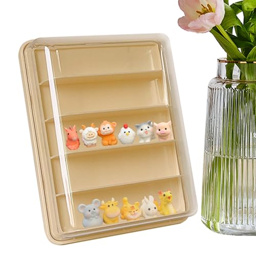 Dock Organizer Storage Case-Transparentes Display Gehäuse, Multi-Slot-Aufbewahrungsbox | Container mit mehreren Fächern für Actionfiguren, Einstellung von Tischplatten, Schlafzimmerdekor von Generic
