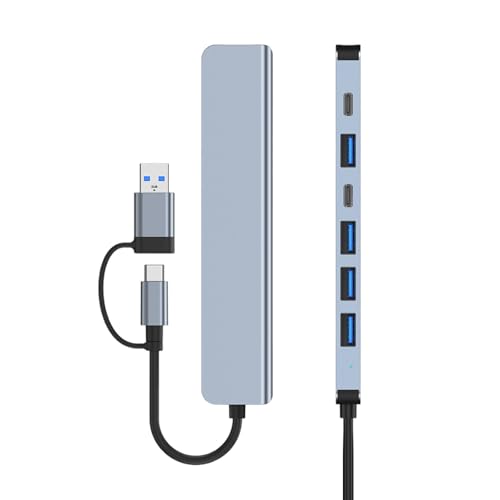Docking Station - 8 in 1 USB Hub mit 4K, USB 3.0, Schnelllade-Dock | USB C Hub für Computer Multifunktionale Stabile USB C Docking-Lösung für Kameras Kartenleser Tastaturen Drucker von Generic