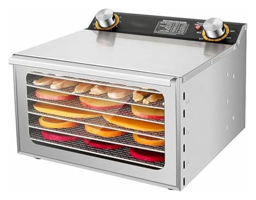 Dörrgerät, Lebensmitteltrockner, 12-Stunden-Timer und Thermostatregelung von 30–9 °C | Gewerblicher Trockner mit Fruchtleder und Rollfolie von Generic