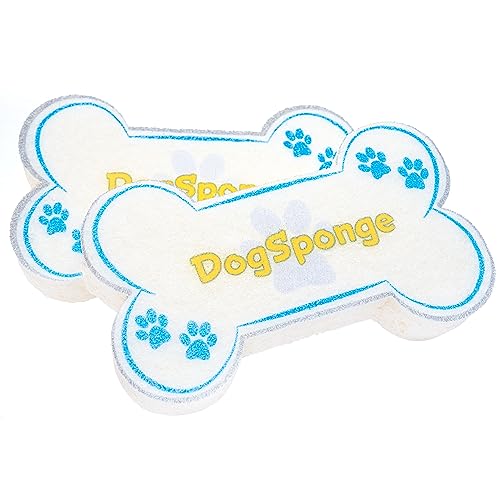 DogSponge (2er-Pack), Haustiernapf-Schwamm, Haustier-Spülschwamm, Haustier-Spülschwamm, Zellulose-Schrubber, Hundenapf-Schwamm, weißer Hundeknochen von Generic