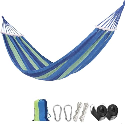 Doppel-hängesessel Im Freien, Tragbare Hängematte Für Bäume, Camping-hängematten Für Draußen, Bequeme Stoffhängematte, A, 280x150cm/110x59in von Generic