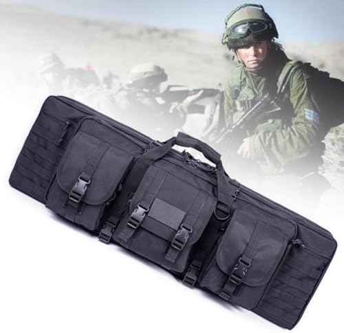 Doppelgewehrkoffer Waffentasche, Weicher Gewehrkoffer 37/42/47/55 Zoll Für Jagdschießstand, Schusswaffentransport, Allround-schießstand Taktischer Gewehrrucksack, Verstellbarer, Black, 55in/140cm Doppelgewehrkoffer Waffentasche, Weicher Gewehrkoffer 37/42/47/55 Zoll Für Jagdschießstand, Schusswaffentransport, Allround-schießstand Taktischer Gewehrrucksack, Verstellbarer, Black, 55in/140cm von Generic