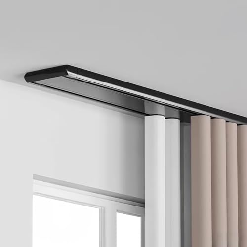 Doppelreihige Gardinenschiene, Geräuscharme Gardinenschiene, Hochleistungs-Aluminium-Schienenset for Vorhänge, Belastbare Vorhangschiene for abgehängte Decken, Geräuscharme Schiebe-Doppelschiene for W Doppelreihige Gardinenschiene, Geräuscharme Gardinenschiene, Hochleistungs-Aluminium-Schienenset for Vorhänge, Belastbare Vorhangschiene for abgehängte Decken, Geräuscharme Schiebe-Doppelschiene for W von Generic