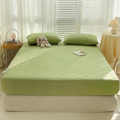 Doppelte Größe Matratzenschoner 120 X 200 cm 30 cm Grünes Matratzenbezugsschutzpolster Mit Extra Tief Sitzenden Elastischen Riemen Doppelte Größe Matratzenschoner 120 X 200 cm 30 cm Grünes Matratzenbezugsschutzpolster Mit Extra Tief Sitzenden Elastischen Riemen von Generic