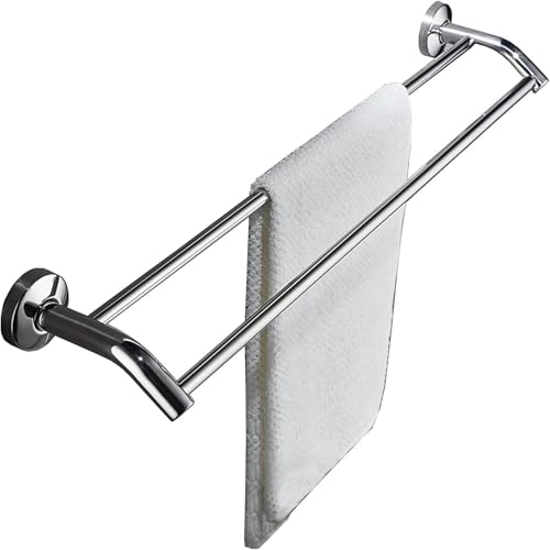 Doppelter Handtuchhalter Aus Edelstahl, Runder Handtuchhalter, Wandmontierter Handtuchhalter Für Badbeschläge Und Küche, 30cm-120cm Optional, 50cm Doppelter Handtuchhalter Aus Edelstahl, Runder Handtuchhalter, Wandmontierter Handtuchhalter Für Badbeschläge Und Küche, 30cm-120cm Optional, 50cm von Generic