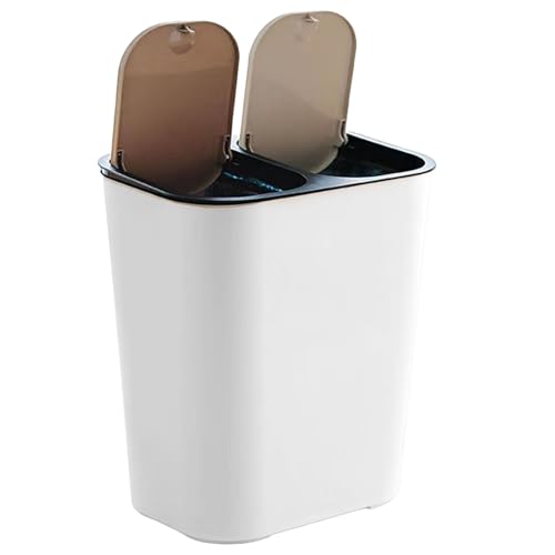 Doppelter Mülleimer,Recycling Mülleimer Kombi | 18L Abfalleimer Mit Druckknopf Deckeln Küchenabfallbehälter Für Wohnzimmer Terrasse Camping Garten Zuhause Esszimmer Doppelter Mülleimer,Recycling Mülleimer Kombi | 18L Abfalleimer Mit Druckknopf Deckeln Küchenabfallbehälter Für Wohnzimmer Terrasse Camping Garten Zuhause Esszimmer von Generic