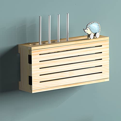Drahtlose Router Aufbewahrungsbox Regal an der Holzwand für Wifi Router Set Top Box Typ B von Generic