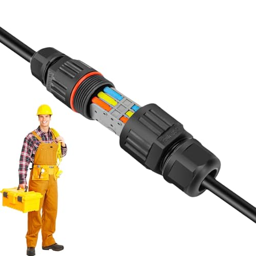 Drahtverbinder für den Außenbereich – wasserdichter Kabelgriff mit Schutzklasse | Robuste Erdkabel-Anschlussbox, Stromverteilerbox für elektrische Verbindungen von Generic