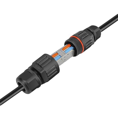 Drahtverbinder für den Außenbereich – wasserdichter Kabelgriff mit Schutzklasse | Robuste Erdkabel-Anschlussbox, Stromverteilerbox für elektrische Verbindungen von Generic