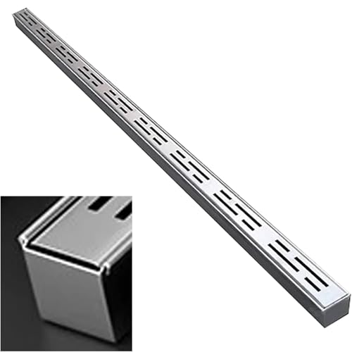 Drain Grate Narrow Drainage Channels, Drain Covers Outdoor Narrow 304 Stainless Steel Channel Drain Trench Drainage with Removable Grate Driveway Floor Water Diverter Trough Gutter(7x3cm//2.7x1.2in) von Generic