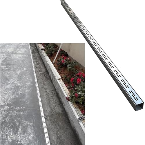 Drain Grate Narrow Drainage Channels, Schmale Garten-Rinnenabläufe Für Terrassen Und Gehwege Rechteckige Duschen Und Gitterroste Hochbelastbare Bodenrinnen Für Terrassen(15x8cm/6x3.1in) von Generic
