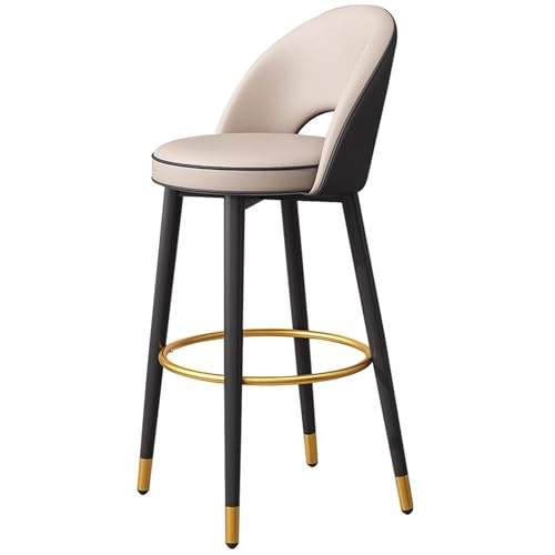 Drehbare 29,5" Kücheninsel-arbeitshocker, Moderne Gepolsterte Kücheninsel-Hochstühle mit Rückenlehne, Moderne Thekenhocker, Gepolsterte Sitzfläche, Lange Lebensdauer(Black) von Generic