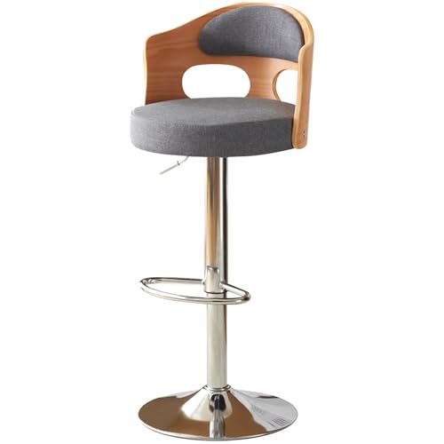 Drehbare Barhocker Holz für die Küchentheke, Verstellbare Thekenhocker, Moderne Gepolsterte Barstühle mit Rückenlehne, Bequemer und Atmungsaktiver Stoff, für Küche, Wohnzimmer Drehbare Barhocker Holz für die Küchentheke, Verstellbare Thekenhocker, Moderne Gepolsterte Barstühle mit Rückenlehne, Bequemer und Atmungsaktiver Stoff, für Küche, Wohnzimmer von Generic