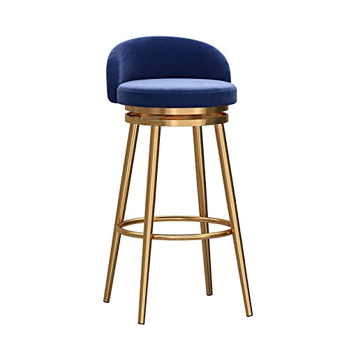Drehbarer Barhocker in Barhöhe mit Rückenlehne(1pc - Blue) von Generic