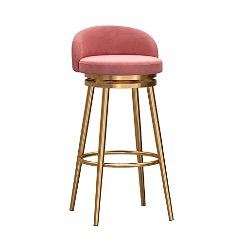 Drehbarer Barhocker in Barhöhe mit Rückenlehne(1pc - Pink) von Generic