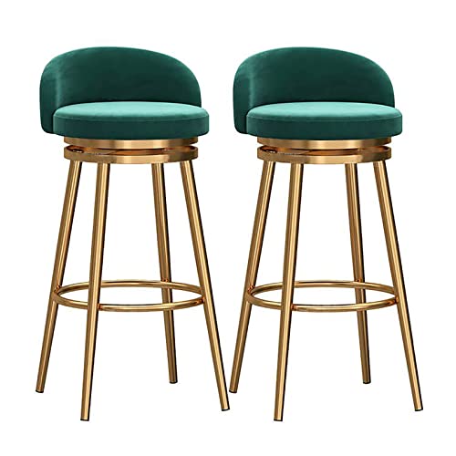 Drehbarer Barhocker in Barhöhe mit Rückenlehne(2pcs - Green) von Generic