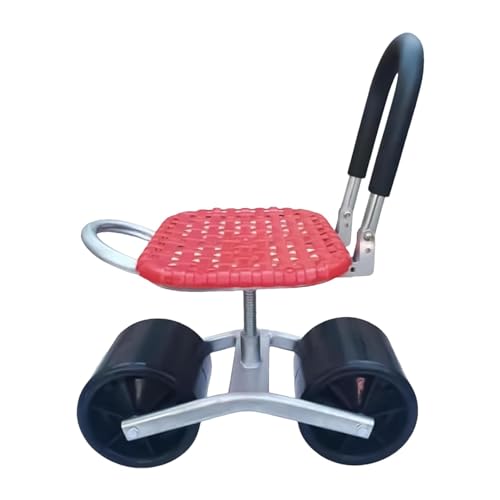 Drehbarer Gartenhocker - Gartenstuhl Arbeitshelfer Gartenhelfer mit 360 Grad Rollen | Verstellbarer Unkrauthocker für Terrasse mit platzsparender Funktion, Roller mit Rollwagen von Generic