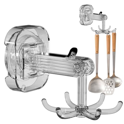 Drehbarer Saugnapf-Haken – 6 Mund Wandhaken-Organizer, Multi-Arm-Aufbewahrungsbügel | Badezimmer Handtuchhalter, Küchenschrank-Halterung, drehbarer Haken von Generic