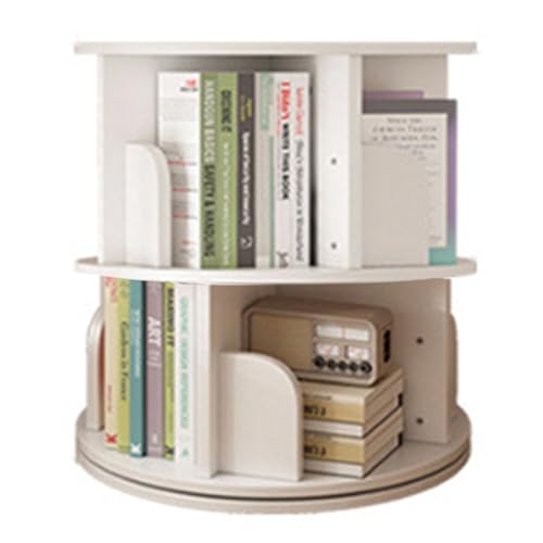 Drehbares Bücherregal 360° Aufbewahrungsständer – 2/3/4/5/6 Ebene Standbodenständer für Schlafzimmer, Wohnzimmer, Arbeitszimmer, Büro von Generic