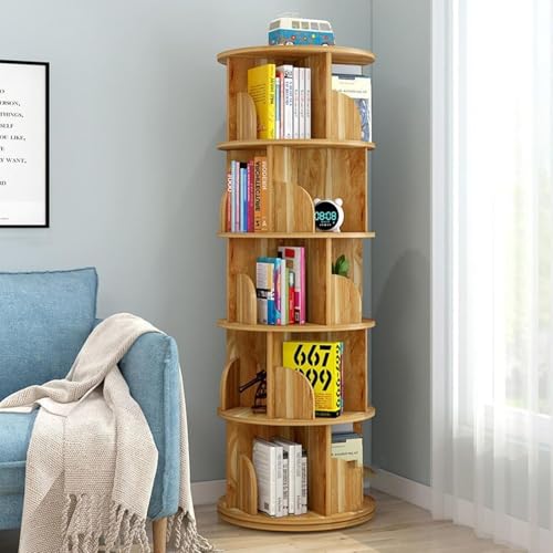 Drehbares Bücherregal Rund, Drehbares Bücherregal Rund Für Kleinen Raum, 360° Display Bodenstehendes Bücherregal-aufbewahrungsregal, Für Schlafzimmer, Wohnzimmer, White, 5 storeys Drehbares Bücherregal Rund, Drehbares Bücherregal Rund Für Kleinen Raum, 360° Display Bodenstehendes Bücherregal-aufbewahrungsregal, Für Schlafzimmer, Wohnzimmer, White, 5 storeys von Generic