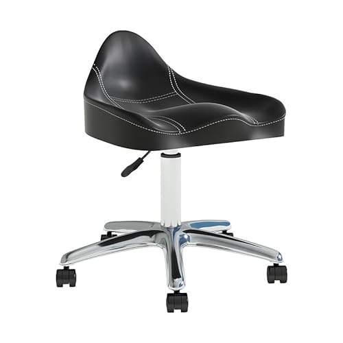 Drehhocker Stuhlhöhe Hydraulischer rollender Metallhocker Salon Hocker Stuhl Verstellbarer Zeichenhocker Massage Spa Hocker für Küche, Salon, Bar, Büro, Massage, A1, B1 von Generic