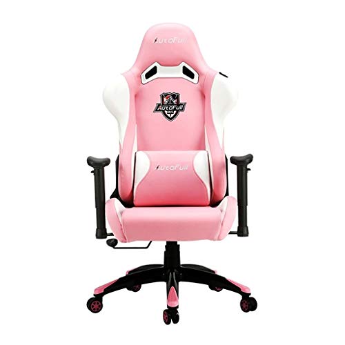 Drehstuhl E-Sport-Stuhl Rosa Schneekaninchen-Stuhl Mädchen-Computerstuhl Home Anchor Live-Spielstuhl Rosa Mädchen-E-Sport-Stuhl Geschenk Exklusives rosa Kissen (Farbe: Rosa, Größe: 70 * 70 * von Generic