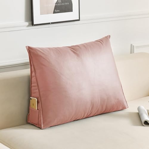 Dreieck Taille Rückenlehne Kissen Schlafsofa Tagesbett Leserolle Nachttisch Pad Kopfteil Rest Kissen Keil-dekokissen, Pink, 100x20x50cm Dreieck Taille Rückenlehne Kissen Schlafsofa Tagesbett Leserolle Nachttisch Pad Kopfteil Rest Kissen Keil-dekokissen, Pink, 100x20x50cm von Generic