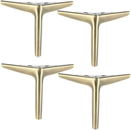 Dreieckige Metallmöbelbeine, Satz Von 4 Modernen Möbelfüßen Aus Kohlenstoffstahl DIY Ersatzbeine Für Schrank Schrank Sofa Couch Stuhl Ottomane, Bronze, 12cm 4.7inch von Generic