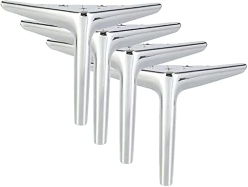 Dreieckige Metallmöbelbeine, Set Mit 4 Modernen Möbelfüßen Aus Kohlenstoffstahl DIY Ersatzbeine Für Schrank Schrank Sofa Couch Stuhl Ottomane, Gold,Silver, 25cm 9.8inch Dreieckige Metallmöbelbeine, Set Mit 4 Modernen Möbelfüßen Aus Kohlenstoffstahl DIY Ersatzbeine Für Schrank Schrank Sofa Couch Stuhl Ottomane, Gold,Silver, 25cm 9.8inch von Generic