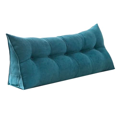 Dreieckigen Kissen Hohen Rückenlehne for Bett Perfekt AlsKissen Zum Fernsehen Und Lesen Gibt(Lake Blue,60 * 50 * 20cm) von Generic