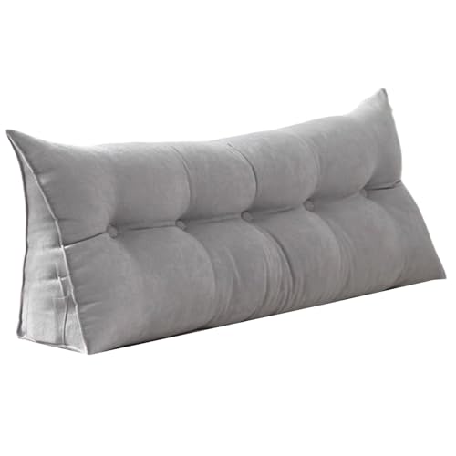 Dreieckigen Kissen Hohen Rückenlehne for Bett Perfekt AlsKissen Zum Fernsehen Und Lesen Gibt(Light Grey,100 * 50 * 20cm) von Generic