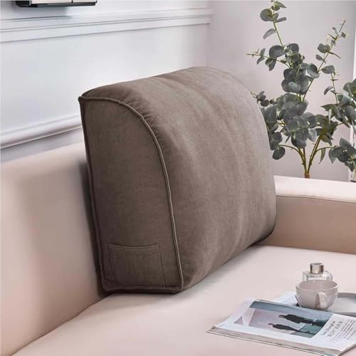 Dreieckiges Rückenlehne Kissen, Großes Keilkissen, Mit Tasche, Abnehmbar für einfache Reinigung, für Bett Perfekt AlsKissen Zum Fernsehen und Lesen Gibt Es in Vielen,006,60 * 45 * 20cm von Generic