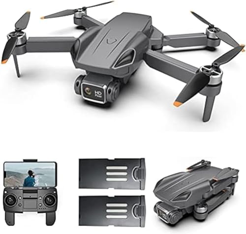 Drohnen Mit 4k Hd Dual-Kamera Für Erwachsene, GPS-drohne Mit Bürstenlosem Motor, Faltbare FPV-GPS-drohnen, Rc-Quadcopter Mit GPS-positionierung Mit Optischem Fluss, Mit 2 Batterien, Grey Drohnen Mit 4k Hd Dual-Kamera Für Erwachsene, GPS-drohne Mit Bürstenlosem Motor, Faltbare FPV-GPS-drohnen, Rc-Quadcopter Mit GPS-positionierung Mit Optischem Fluss, Mit 2 Batterien, Grey von Generic