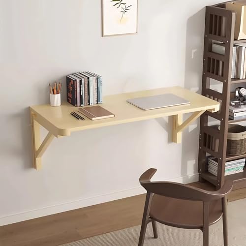 Drop-Leaf-Wandklapptisch,Klappbar Wand Computertisch,Klappschreibtisch KüChe,Multifunktionaler Klapptisch,FüR Schreibtisch, Esstisch, Beistelltisch,Natural,100×50cm(39×20in) von Generic