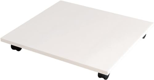 Druckerständer, Arbeitsbereich Unter Dem Schreibtisch Druckerständer Mit 4 Lenkrollen Büro Beweglicher Drucker Kopierständer CPU-Halter Basis Weiß Rolltablett Pflan, White, 39x34x6.6cm von Generic