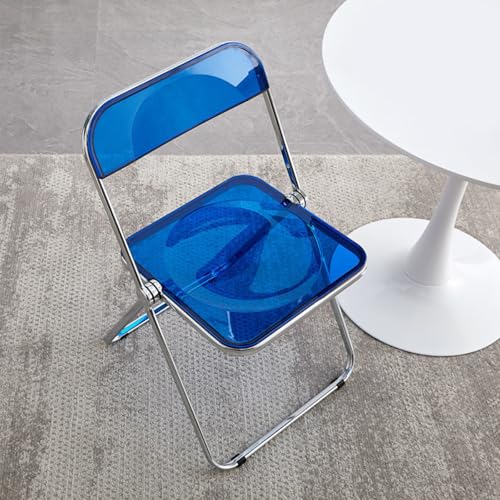 Durable Folding Chair with Metal Frame & Acrylic Seat - Stylish & Space Saving for Living Room, Dining Room, Bedroom, Office - Versatile & Lightweight Design Durable Folding Chair with Metal Frame & Acrylic Seat - Stylish & Space Saving for Living Room, Dining Room, Bedroom, Office - Versatile & Lightweight Design von Generic