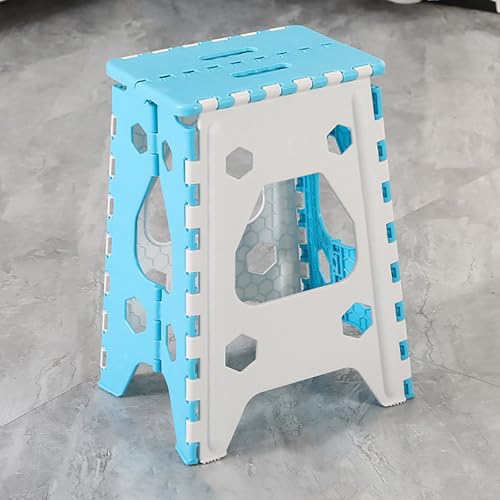Duschhocker Klappbar, Hocker Plastik mit Griff, Leicht zu Tragen, Keine Montage Erforderlich, Geeignet zum Rasieren, Badezimmer(Blue) von Generic