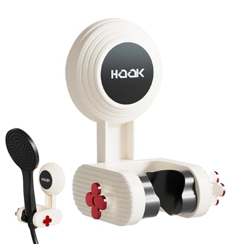 Duschkopf-Saughalterung – Handduschkopfhalter Wandmontierter Duschkopfhalter ohne Bohren | Badezimmerzubehör Innendekoration, verstellbarer Duschbügel für Duschwand, ve von Generic