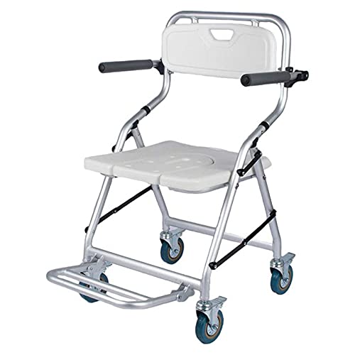 Duschstuhl Mit Rädern Tragbarer Badezimmer-duschstuhl Für ältere Menschen Mit Rückenarmlehne Duschsitz Für Behinderte Oder ältere Menschen Hilfe Badehocker, A Duschstuhl Mit Rädern Tragbarer Badezimmer-duschstuhl Für ältere Menschen Mit Rückenarmlehne Duschsitz Für Behinderte Oder ältere Menschen Hilfe Badehocker, A von Generic