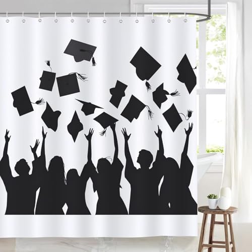 Duschvorhang 100x180 Anti-Schimmel Graduation Ceremony Duschvorhänge Wasserdicht Waschbar Polyester Textil Badezimmer Vorhang Silhouette Bachelor-Hut 3D Shower Curtain A-9753 Duschvorhang 100x180 Anti-Schimmel Graduation Ceremony Duschvorhänge Wasserdicht Waschbar Polyester Textil Badezimmer Vorhang Silhouette Bachelor-Hut 3D Shower Curtain A-9753 von Generic