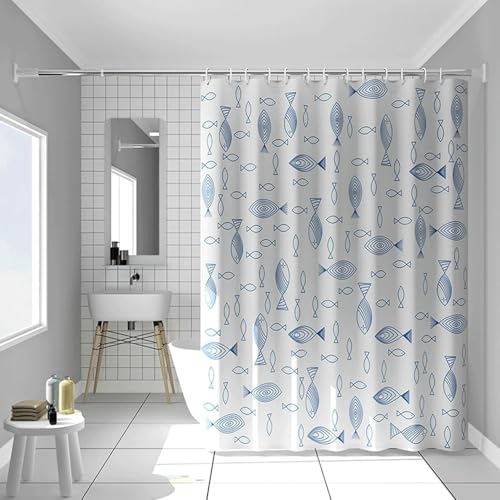 Duschvorhang 100x200 Anti-Schimmel Fisch Duschvorhänge Wasserdicht Waschbar Polyester Textil Badezimmer Vorhang Blau 3D Shower Curtain A/5642 Duschvorhang 100x200 Anti-Schimmel Fisch Duschvorhänge Wasserdicht Waschbar Polyester Textil Badezimmer Vorhang Blau 3D Shower Curtain A/5642 von Generic