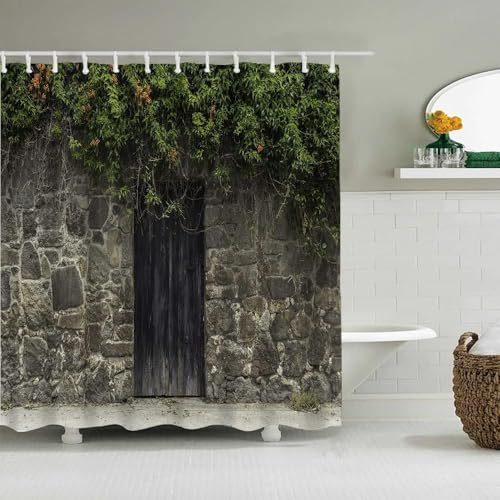 Duschvorhang 100x200 cm Grünpflanzen Duschvorhang Abgebaute Steinmauer Bad Vorhang Anti Schimmel Wasserdicht 3D Shower Curtains Waschbar Polyester Stoff Duschvorhänge für Badewanne Badezimmer C-362 Duschvorhang 100x200 cm Grünpflanzen Duschvorhang Abgebaute Steinmauer Bad Vorhang Anti Schimmel Wasserdicht 3D Shower Curtains Waschbar Polyester Stoff Duschvorhänge für Badewanne Badezimmer C-362 von Generic
