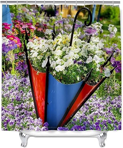 Duschvorhang 120 x 200 cm Blumen Duschvorhang Gartenlandschaft Bad Vorhang Anti Schimmel Wasserdicht 3D Shower Curtains Waschbar Polyester Stoff Duschvorhänge für Badewanne Badezimmer C-684 Duschvorhang 120 x 200 cm Blumen Duschvorhang Gartenlandschaft Bad Vorhang Anti Schimmel Wasserdicht 3D Shower Curtains Waschbar Polyester Stoff Duschvorhänge für Badewanne Badezimmer C-684 von Generic