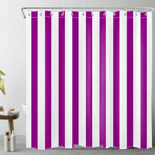 Duschvorhang 120x180 Anti-Schimmel Streifen Duschvorhänge Wasserdicht Waschbar Polyester Textil Badezimmer Vorhang Lila Geometrische Muster 3D Shower Curtain A-9850 Duschvorhang 120x180 Anti-Schimmel Streifen Duschvorhänge Wasserdicht Waschbar Polyester Textil Badezimmer Vorhang Lila Geometrische Muster 3D Shower Curtain A-9850 von Generic