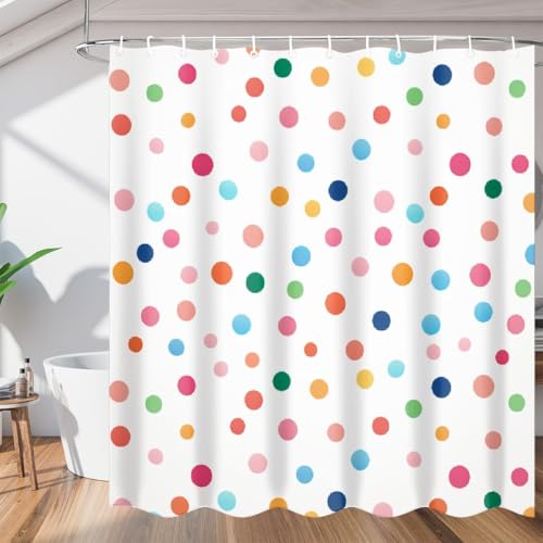 Duschvorhang 120x180 cm Bunte Punkte Duschvorhang Mode Duschvorhänge Antischimmel Wasserdicht Waschbar 3D Bad Vorhäng für Badzimmer Badewanne mit 8 Haken e-3810 Duschvorhang 120x180 cm Bunte Punkte Duschvorhang Mode Duschvorhänge Antischimmel Wasserdicht Waschbar 3D Bad Vorhäng für Badzimmer Badewanne mit 8 Haken e-3810 von Generic