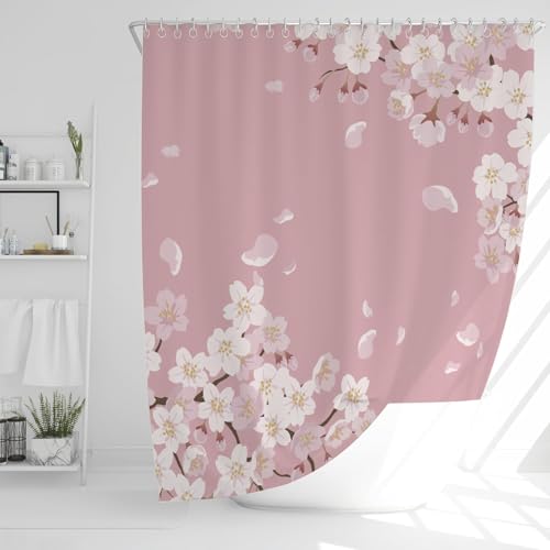 Duschvorhang 120x200 Anti-Schimmel Kirschblüten Duschvorhänge Wasserdicht Waschbar Polyester Textil Badezimmer Vorhang Pink Japanese 3D Shower Curtain A-9691 Duschvorhang 120x200 Anti-Schimmel Kirschblüten Duschvorhänge Wasserdicht Waschbar Polyester Textil Badezimmer Vorhang Pink Japanese 3D Shower Curtain A-9691 von Generic