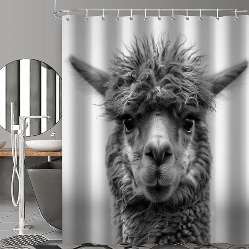 Duschvorhang 120x200 Anti-Schimmel Niedliche Tiere Duschvorhänge Wasserdicht Waschbar Polyester Textil Badezimmer Vorhang Alpaka 3D Shower Curtain A.670 Duschvorhang 120x200 Anti-Schimmel Niedliche Tiere Duschvorhänge Wasserdicht Waschbar Polyester Textil Badezimmer Vorhang Alpaka 3D Shower Curtain A.670 von Generic