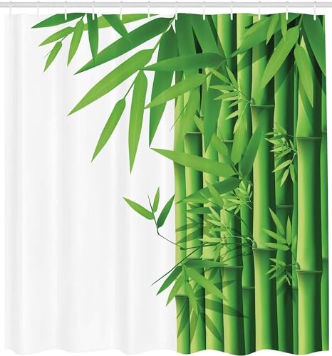 Duschvorhang 180x180 Anti-Schimmel Bambus Duschvorhänge Wasserdicht Waschbar Polyester Textil Badevorhang Grüne Pflanzen 3D Shower Curtain A/7517 Duschvorhang 180x180 Anti-Schimmel Bambus Duschvorhänge Wasserdicht Waschbar Polyester Textil Badevorhang Grüne Pflanzen 3D Shower Curtain A/7517 von Generic